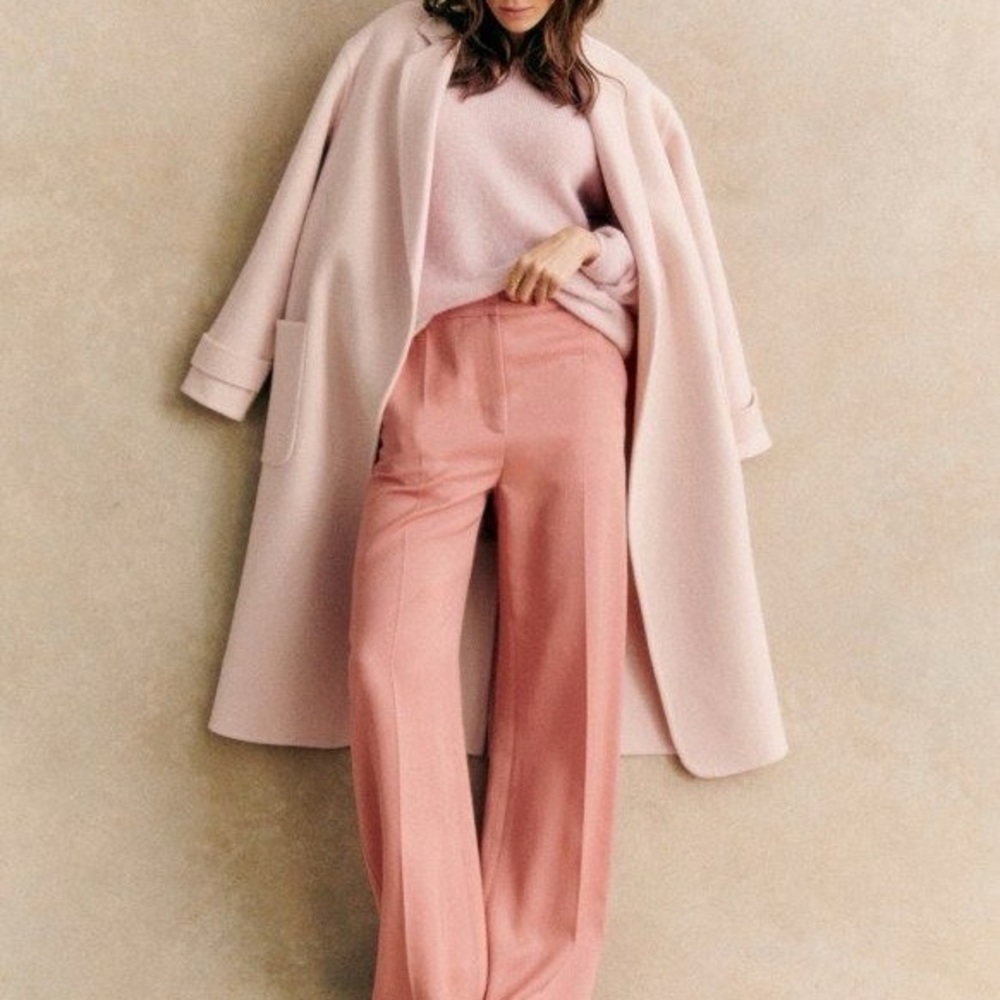Sezane Light Pink Trench Coat